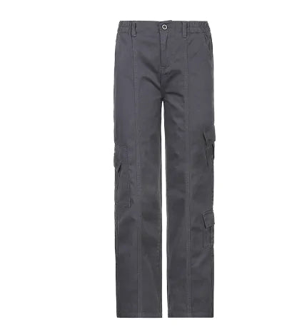 Load image into Gallery viewer, Cargo Solid Baggy Pants
